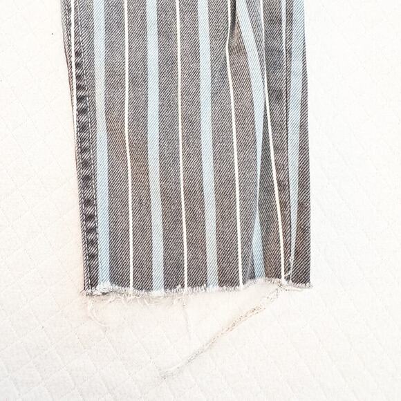 GRLFRND Karolina Taffy Skinny Striped Raw Hem Denim Jeans Size 25 - Picture 5 of 11